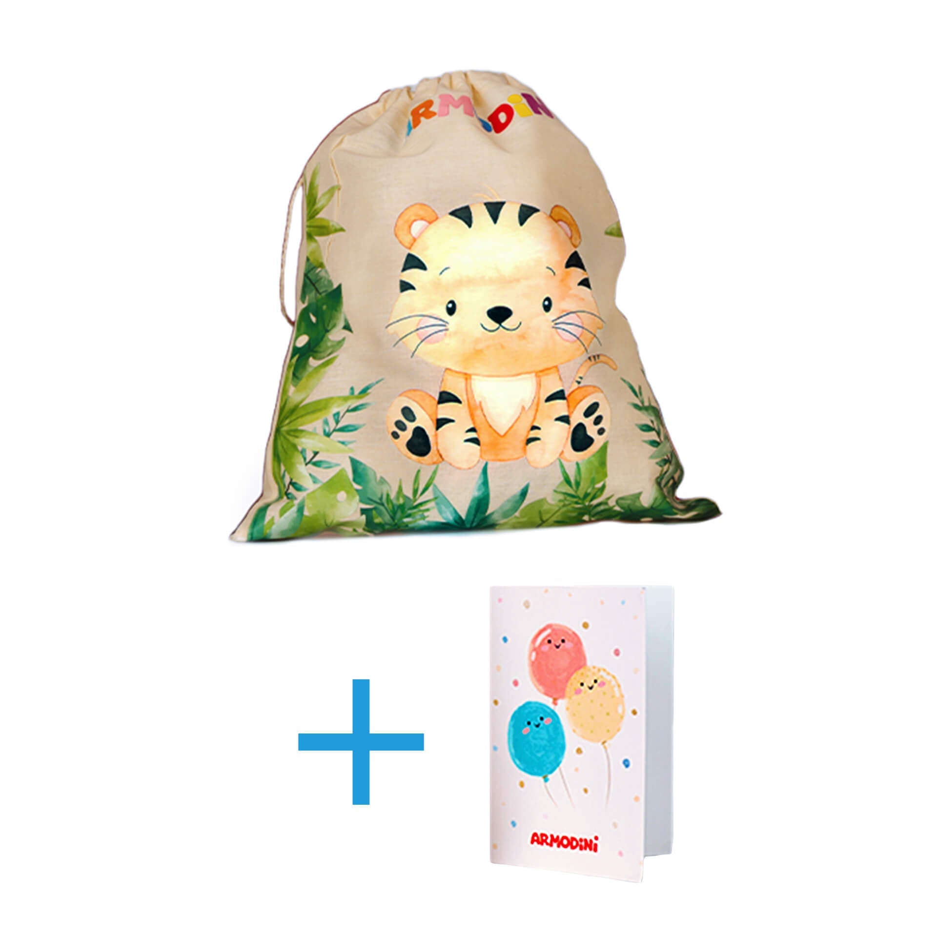Geschenktüte und Grußkarte