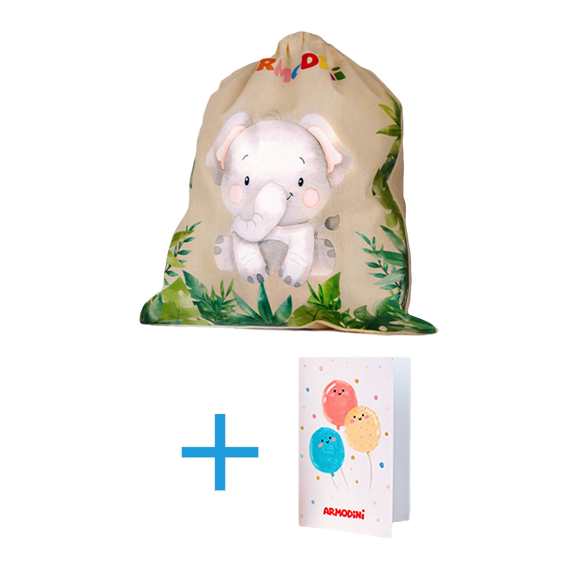 Geschenktüte und Grußkarte