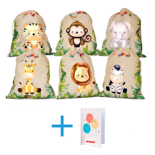 Geschenktüte und Grußkarte
